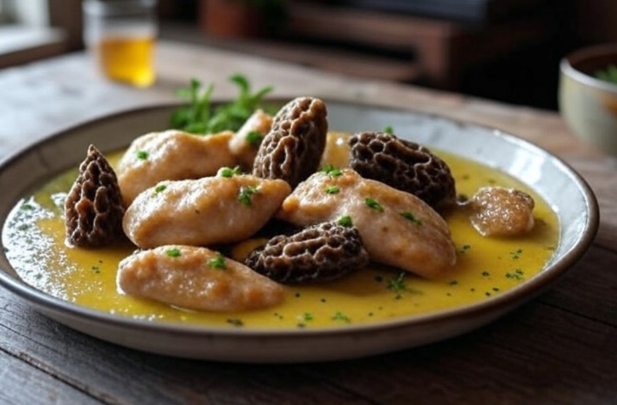 poulet aux morilles et vin jaune