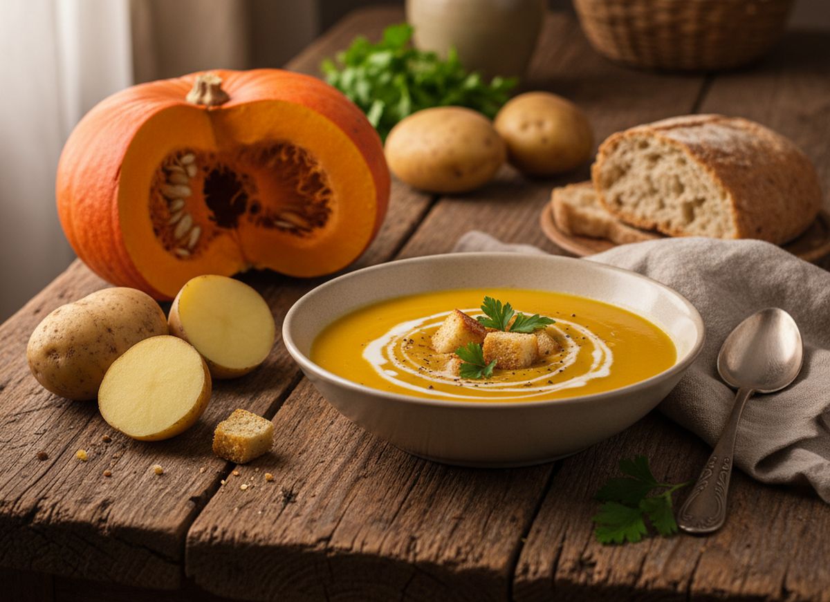 Soupe de potiron et pomme de terre