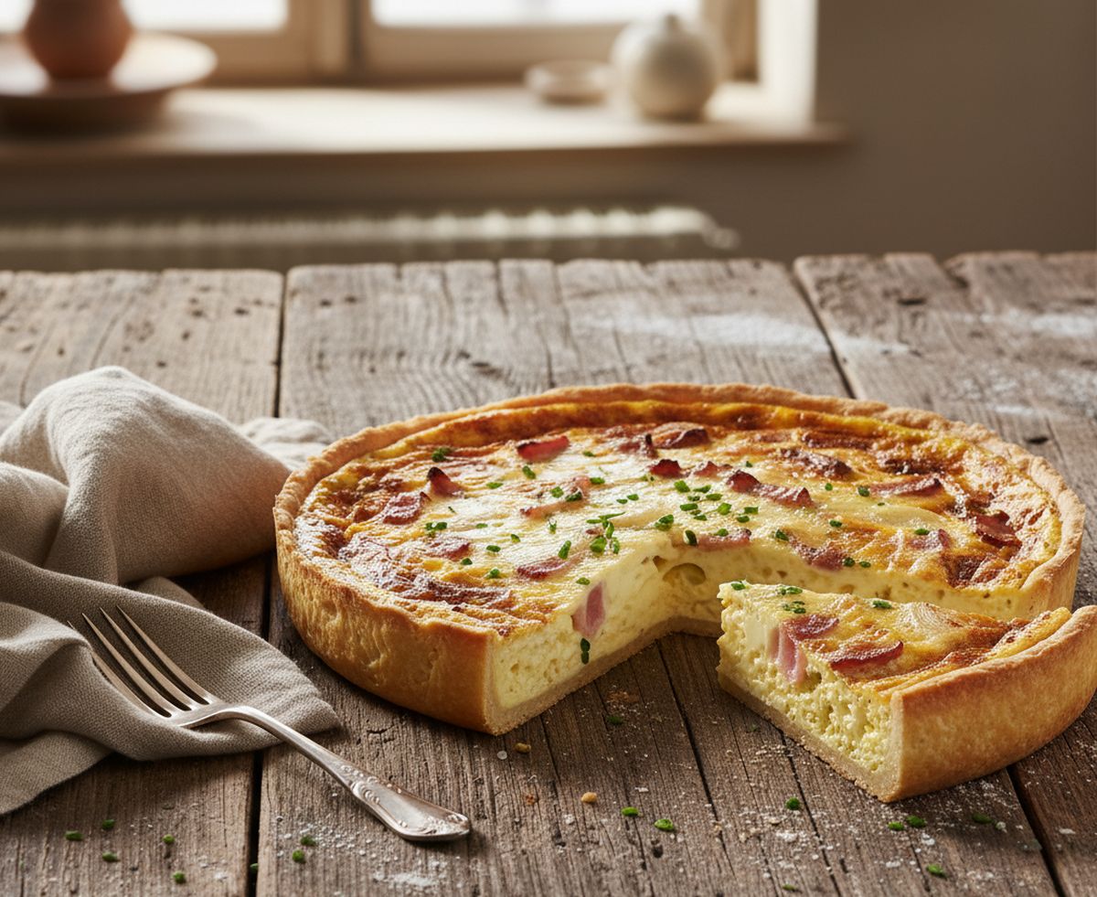 Quiche lorraine de grand-mère sans pâte