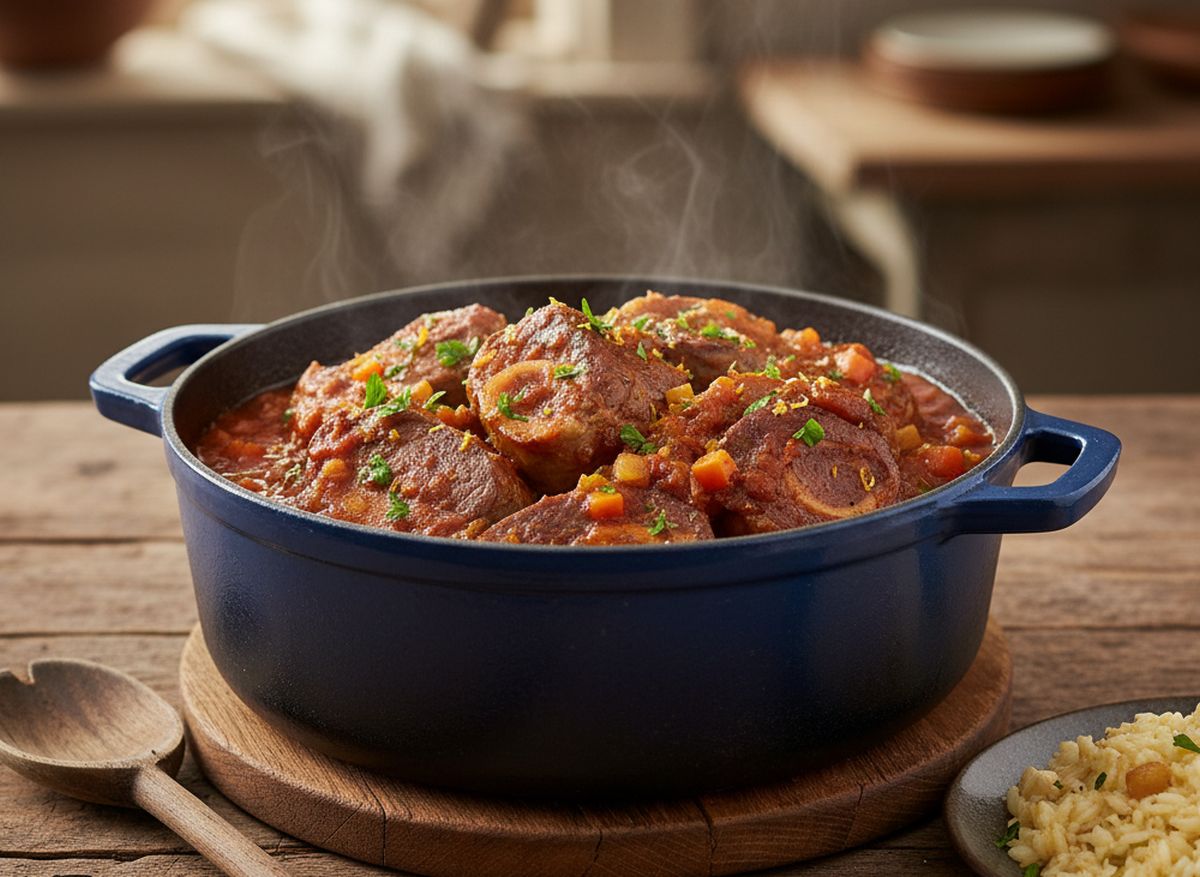 Recette osso buco de veau en cocotte en fonte