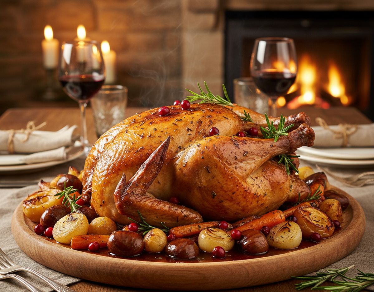 chapon farci aux marrons