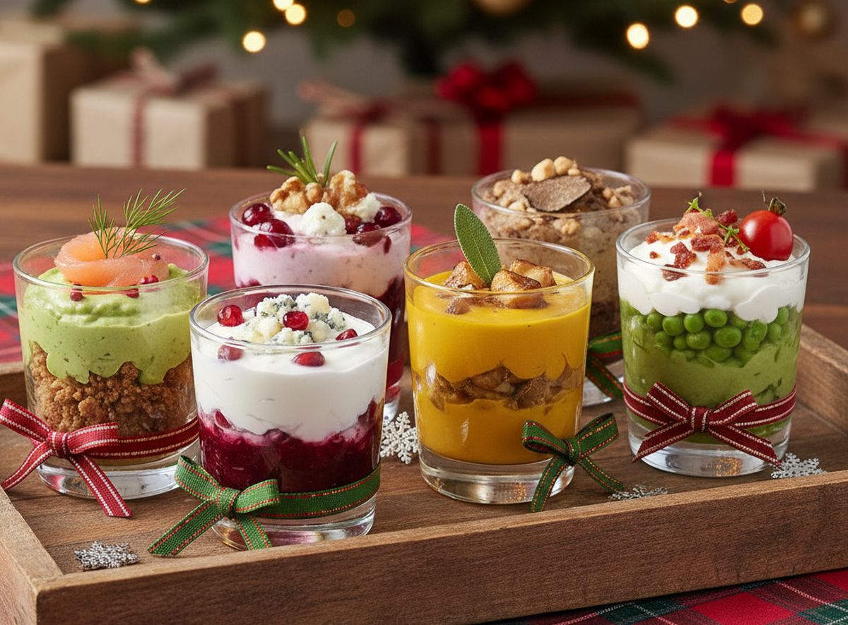 Verrines apéritives à faire la veille pour Noël idées simples et festives