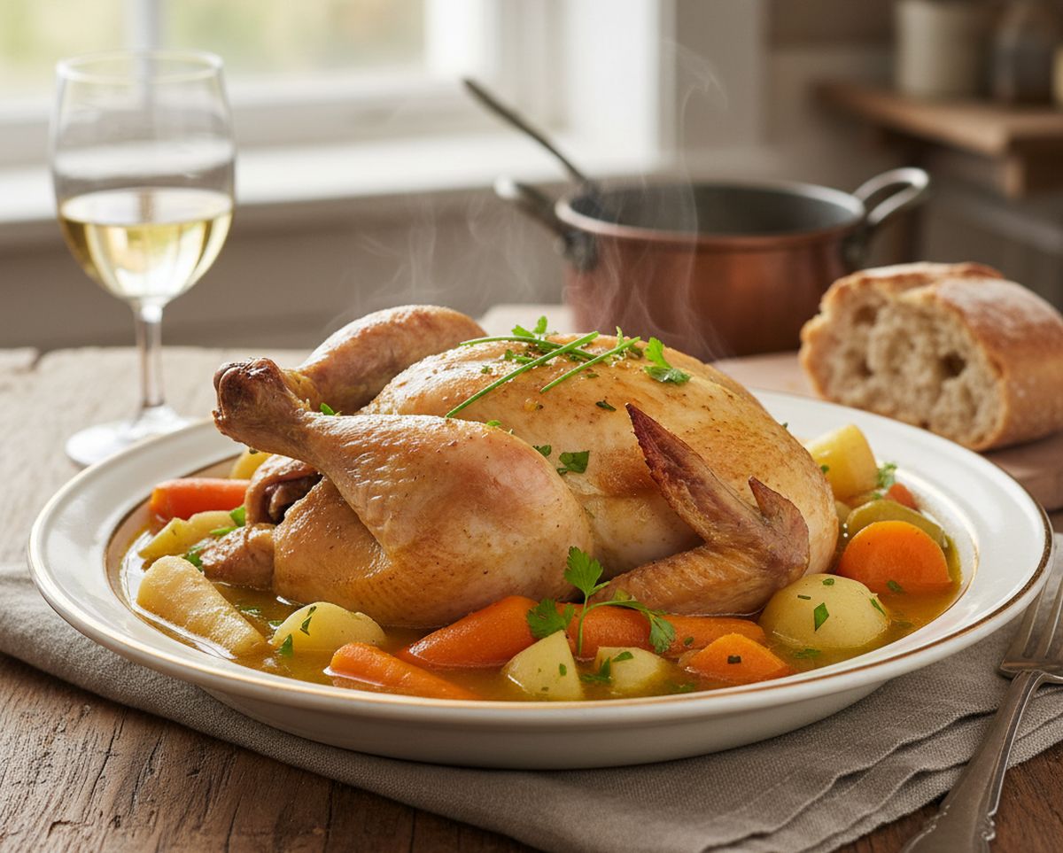 Recette de poule au pot façon grand-mère : le plat traditionnel réconfortant par excellence