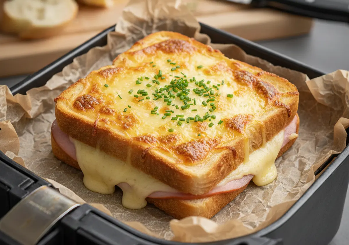 Croque monsieur au air fryer : recette rapide et croustillante